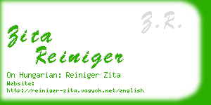 zita reiniger business card
